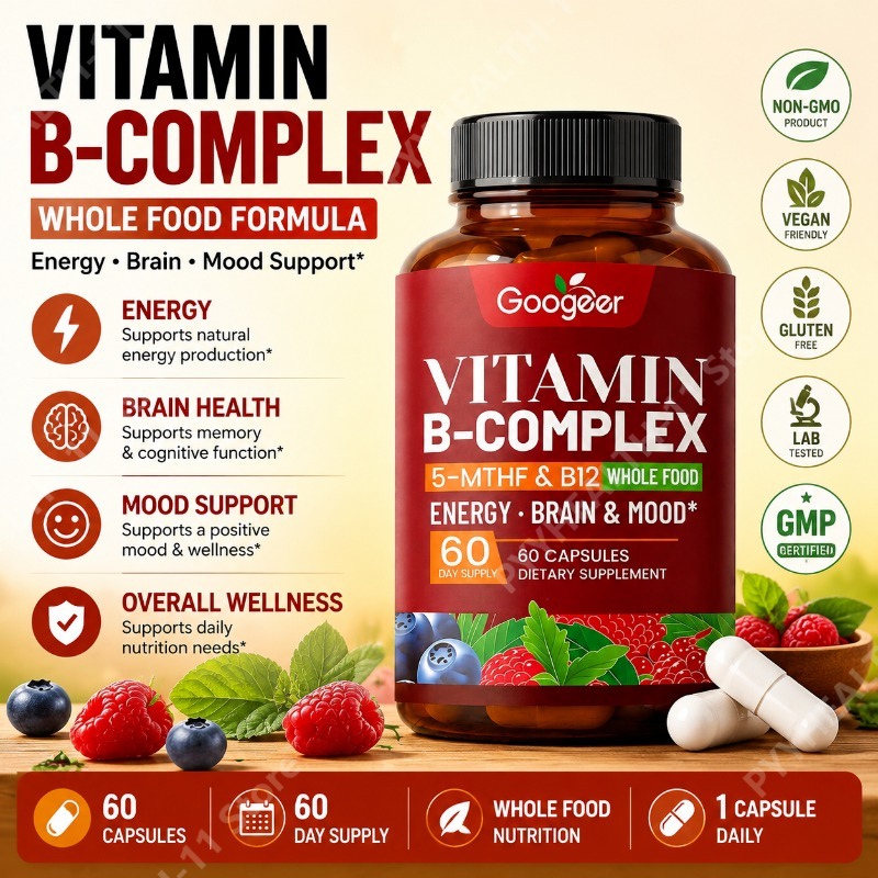 Herbal Wellness Blend - Suplemento de Vitaminas del Complejo B