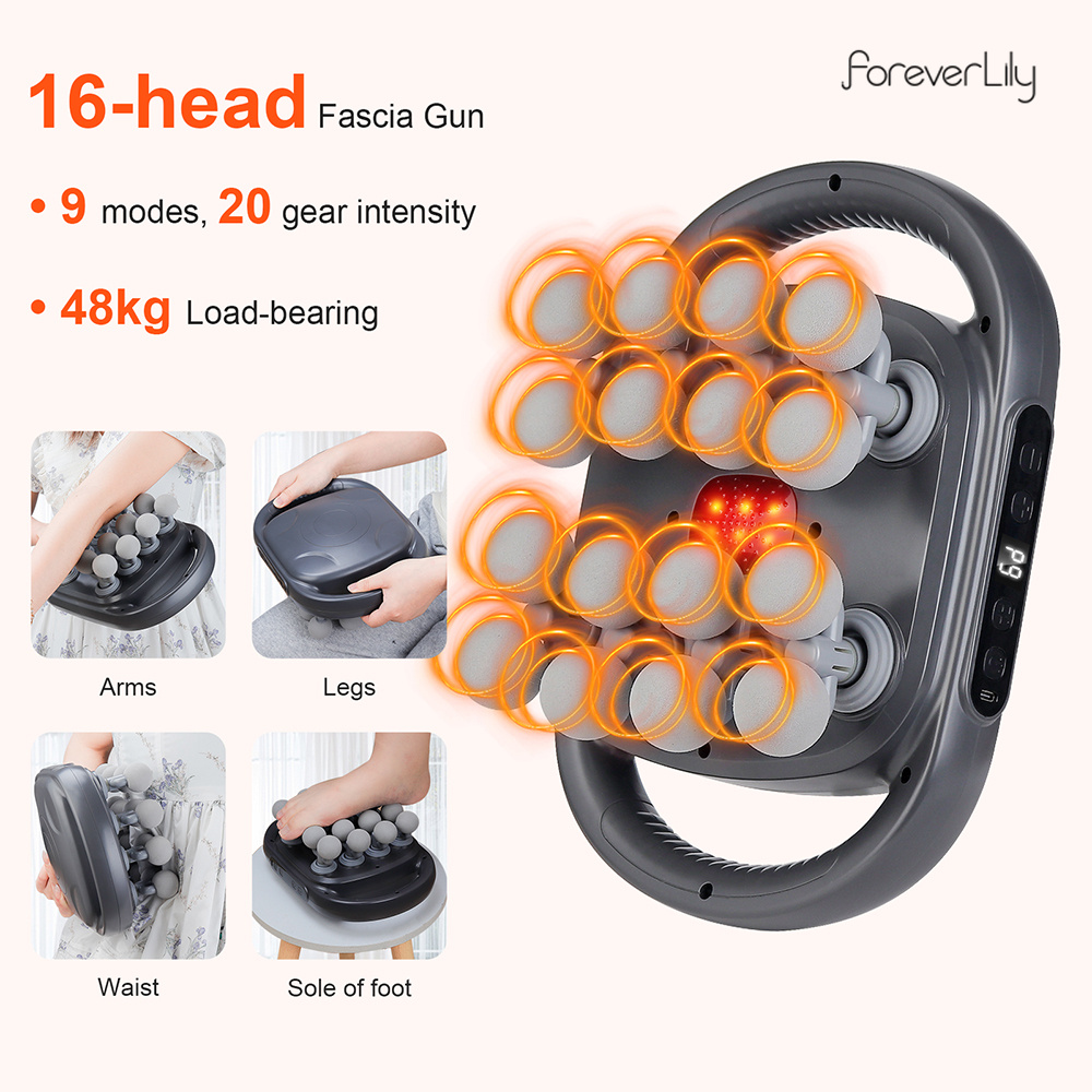 Health Wellness - Pistola de Fascia de 16 cabezales,
