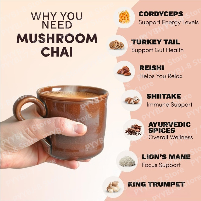 Té Herbal Chai con Champiñones - Ayurvedic & Herbal Wellness Kits reseña y precio