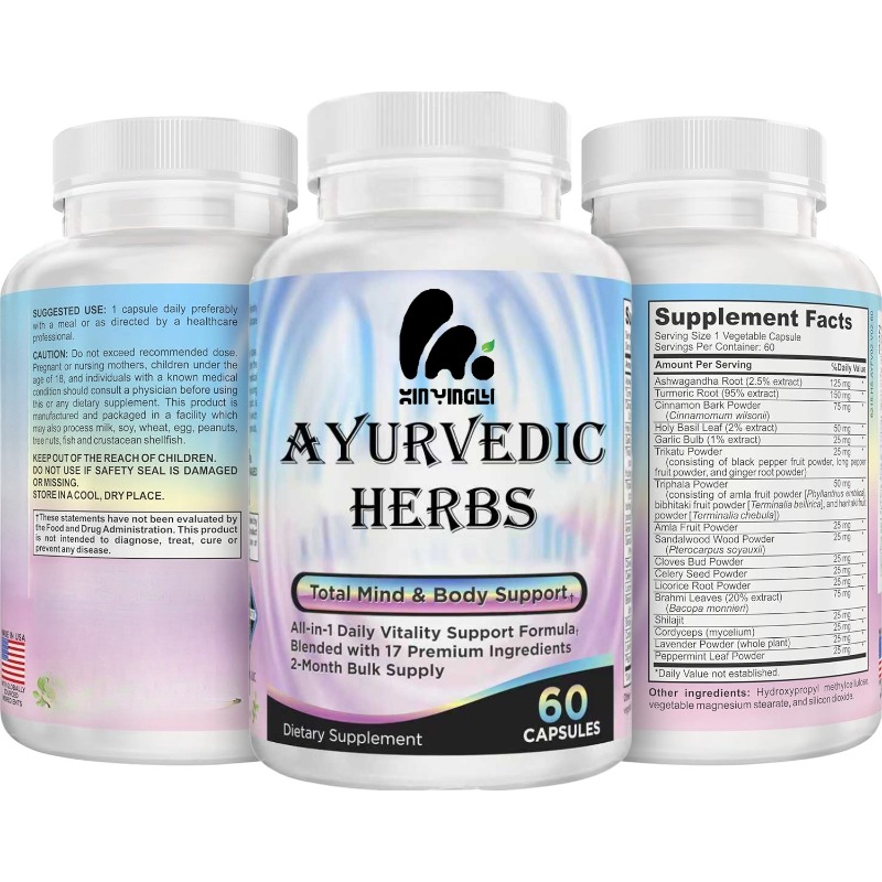 60 cápsulas de complejo herbal - Ayurvedic & Herbal Wellness Kits reseña y precio