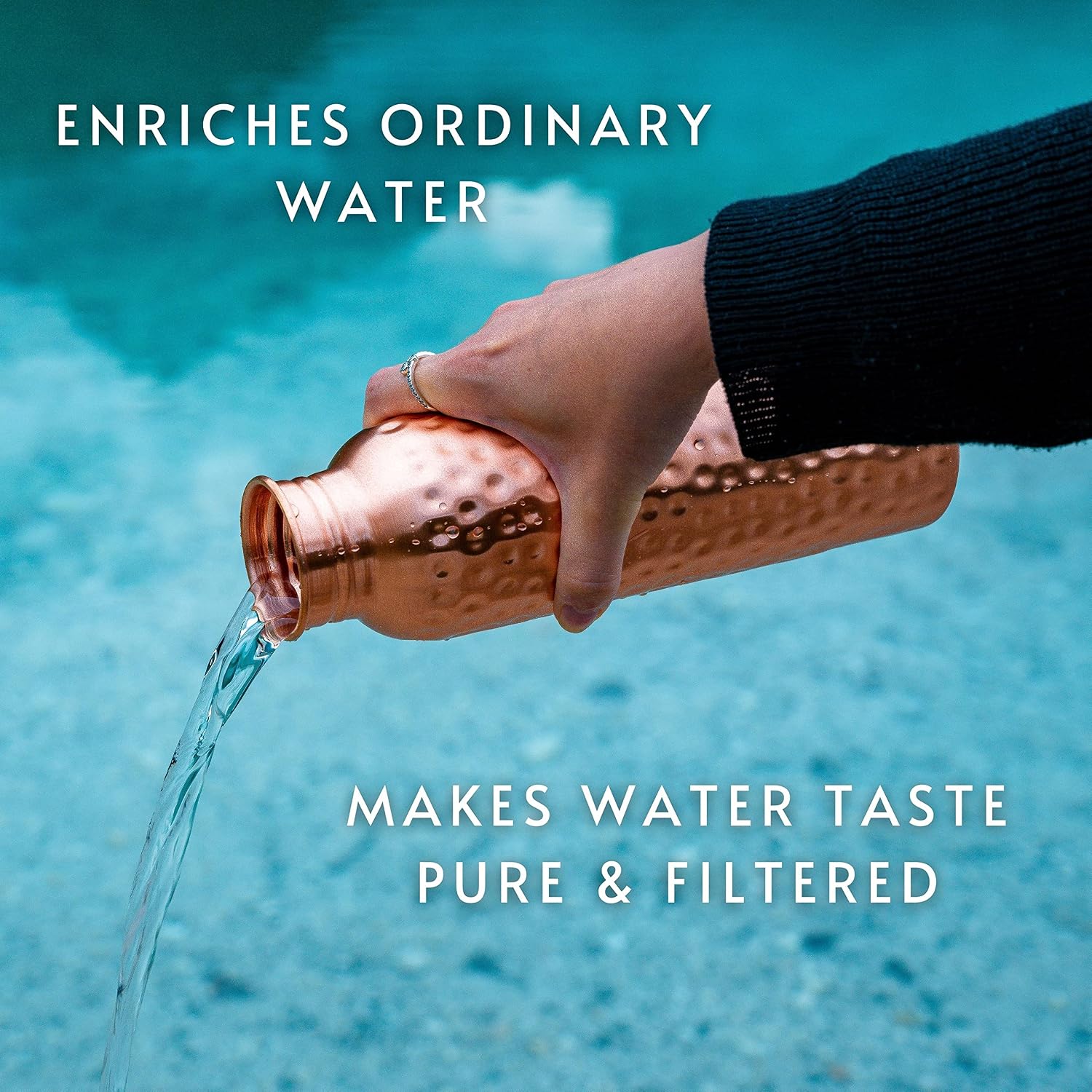 Botella de agua de cobre Kosde - Ayurvedic & Herbal Wellness Kits reseña y precio