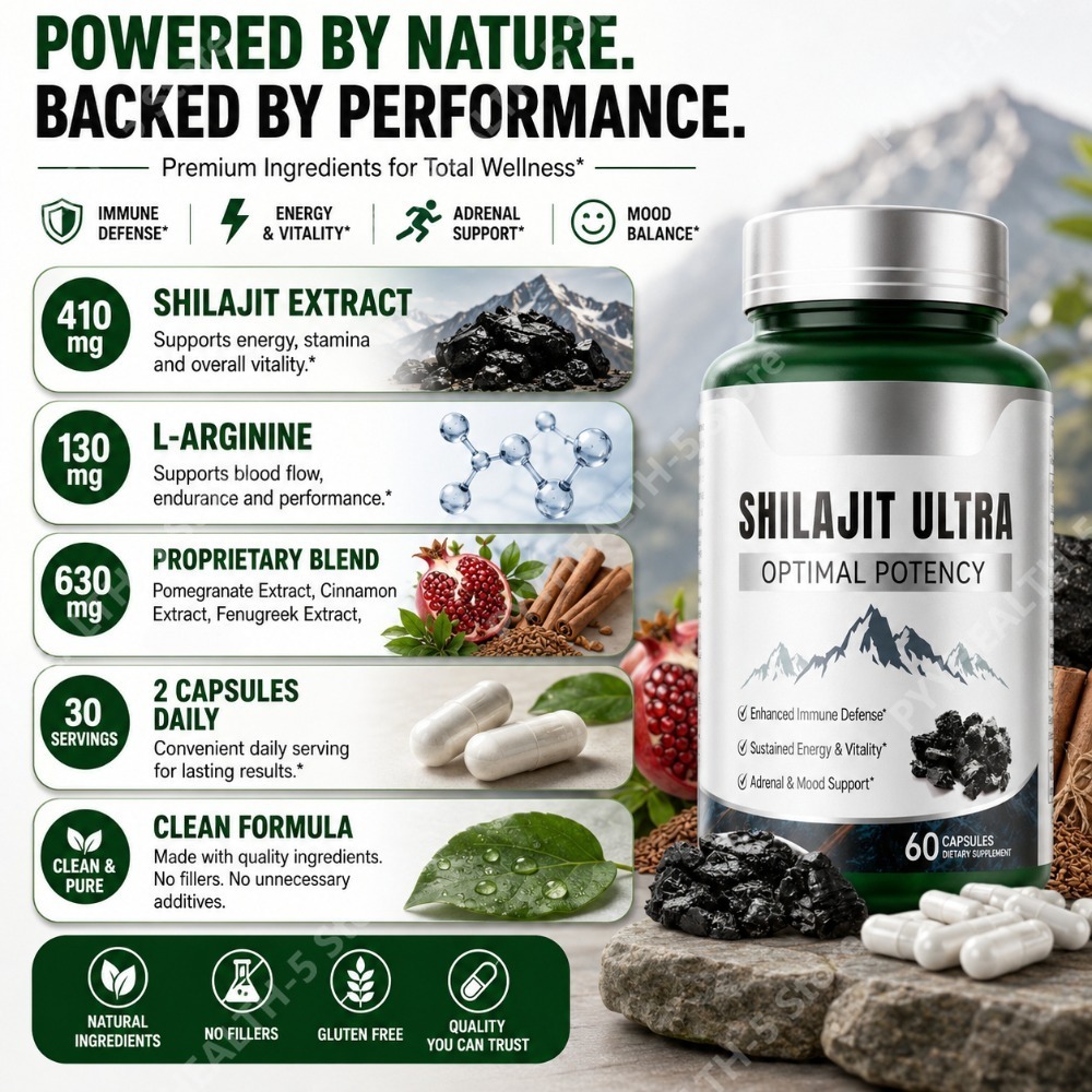 Suplemento Herbal de Shilajit, - Herbal Wellness Blend reseña y precio