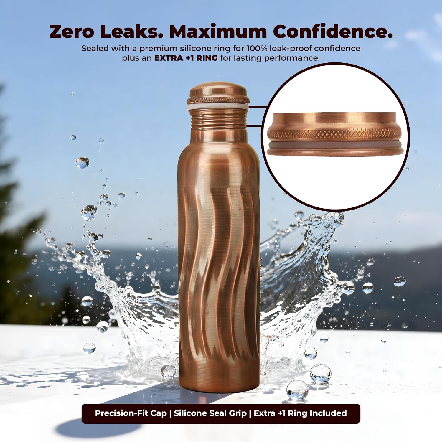 Botellas de Agua de Cobre Anti - Ayurvedic & Herbal Wellness Kits reseña y precio