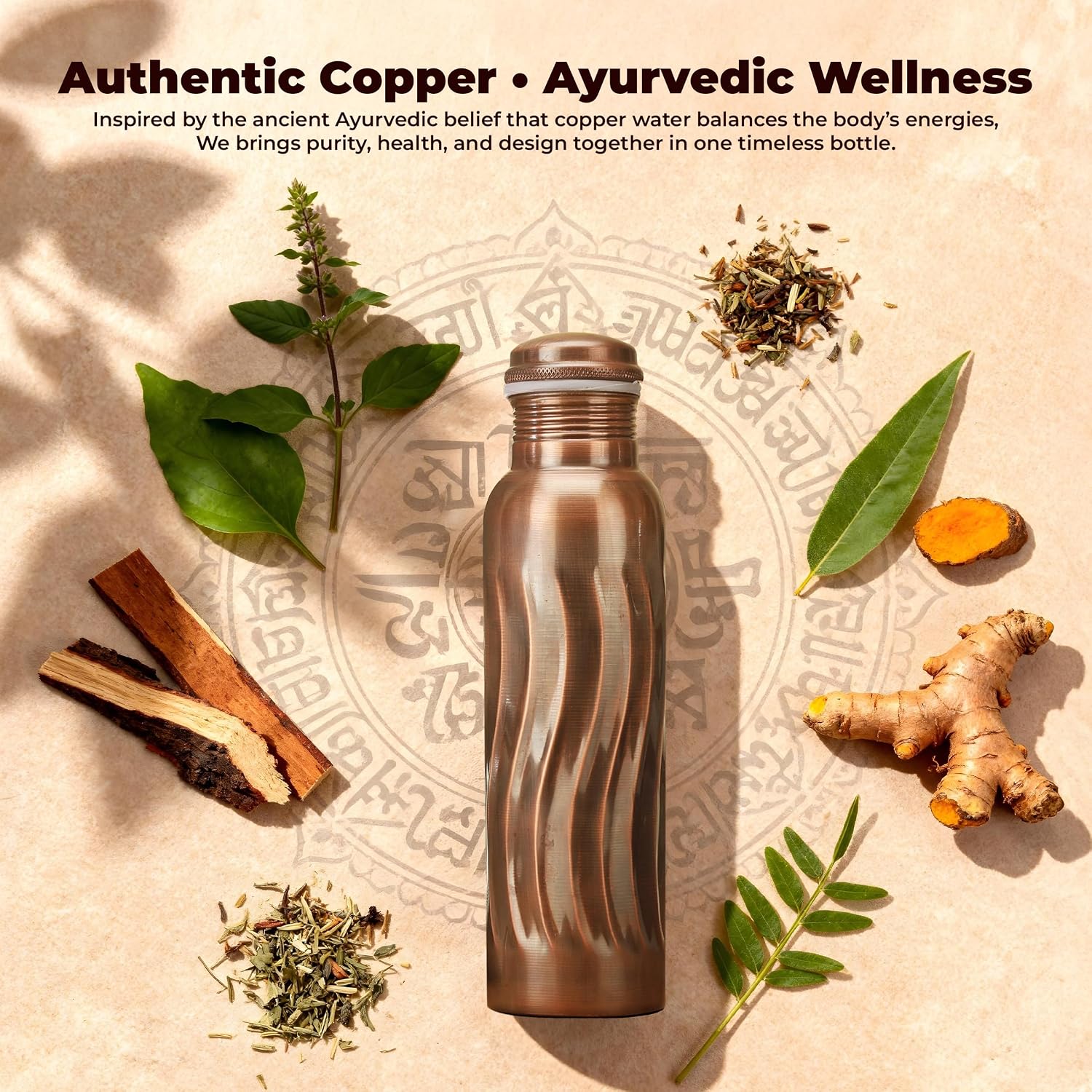 Botellas de Agua de Cobre Anti - Ayurvedic & Herbal Wellness Kits reseña y precio