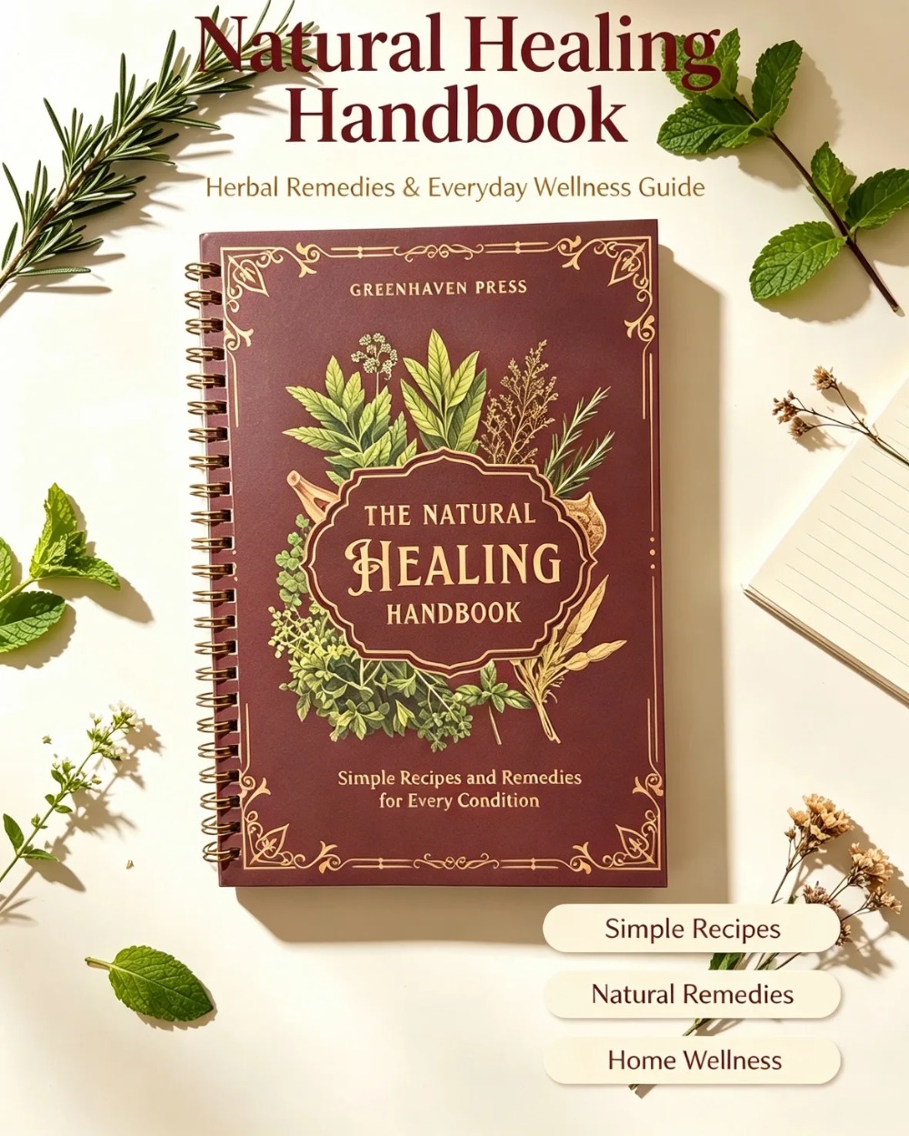 Manual de Curación Natural, Gu - Herbal Wellness Guide reseña y precio
