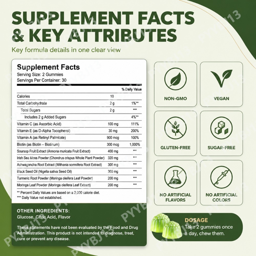 Gomitas de Guanábana Docteat c - Herbal Wellness Blend reseña y precio